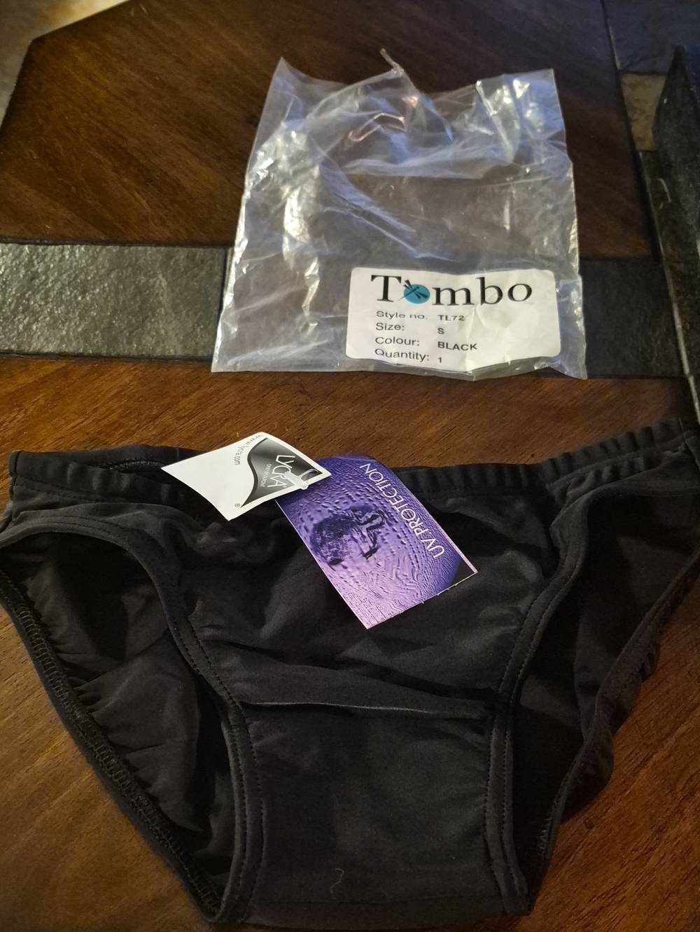 Men's Black Swim Brief - UV Protection Small